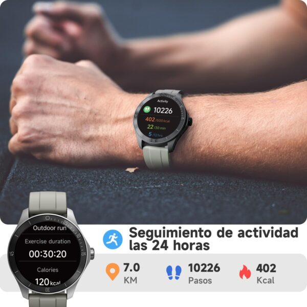 TOOBUR Reloj Inteligente Hombre, Smartwatch Alexa Incorporada 44mm Pantalla IP68 Impermeable con Llamada/podómetro/Seguimiento del Frecuencia Cardíaca/Sueño, para Android iOS - Image 6