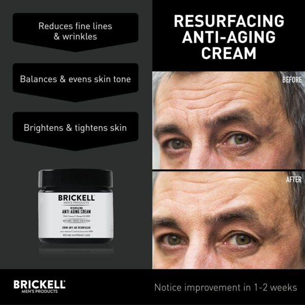 Brickell Men's Crema facial rejuvenecedora antienvejecimiento para hombres, humectante facial natural y orgánico, crema de vitamina C para arrugas, 59ml, sin perfume - Image 6