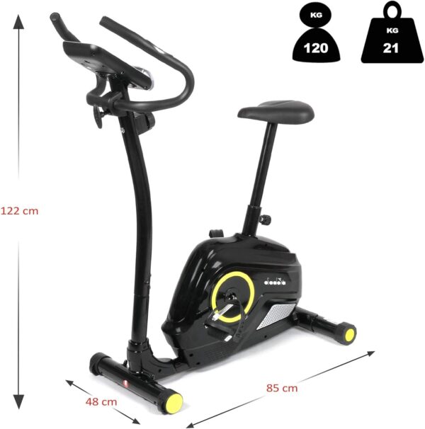Diadora Fitness Swing Evo - Bicicleta estática con pulso de mano según la norma CE, 82 x 56 x 28 cm, color negro - Image 5