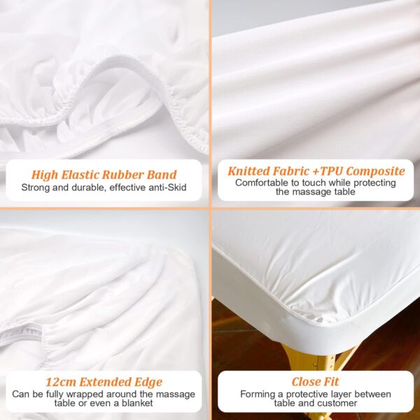 Luriseminger 2pcs Funda para Camilla de Masaje, 70 x 190cm Impermeable Funda de Cama de Masaje, Lavable Funda para Mesas de Cosméticos y Bancos de Terapia - Image 3