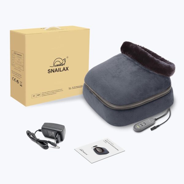 Snailax Shiatsu masajeador de pies eléctrico con calor, 2 en 1 masajeador eléctrico para pies espalda piernas, calentador de pies con masaje de amasado, regalos para la familia hombres mujeres - Image 8