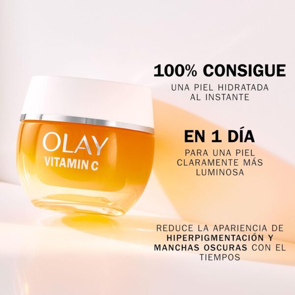 Olay Vitamin C + AHA 24 Crema Hidratante, Gel Crema De Día Para Un Tono De Piel Visiblemente Más Luminoso Y Uniforme 50 ml - Image 4