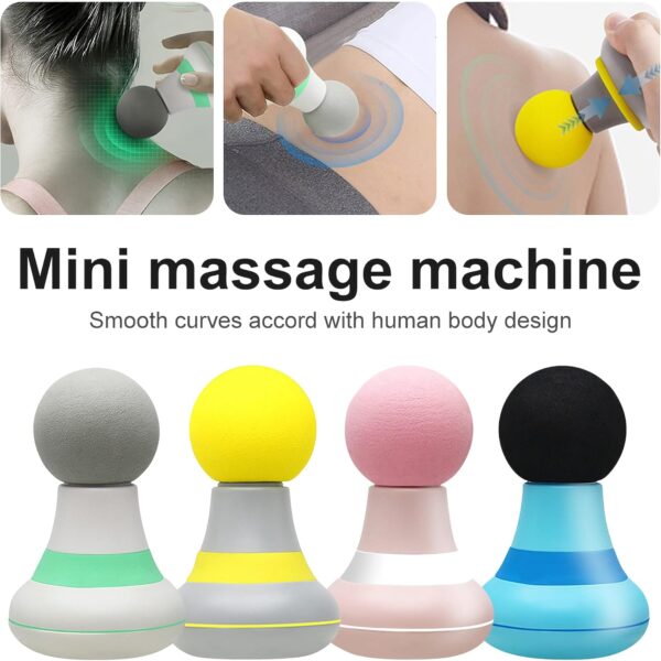 AEVEONE Mini varita masajeadora eléctrica de mano de 2 x 4.5 pulgadas, potente modos de vibración de 6 velocidades, mano inalámbrica y portátil, adecuada para masaje de hombros, cuello y espalda, - Image 7