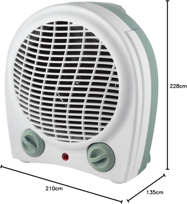 ARDES ARAM4F09G Termoventilador de Hilo SABO, Estufa de Calefacción 2 Potencias Eco/Confort, Termostato Temperatura Ambiente, Estufa Calentadora Portátil con Diseño Elegante Compacto Acabado Salvia - Image 8