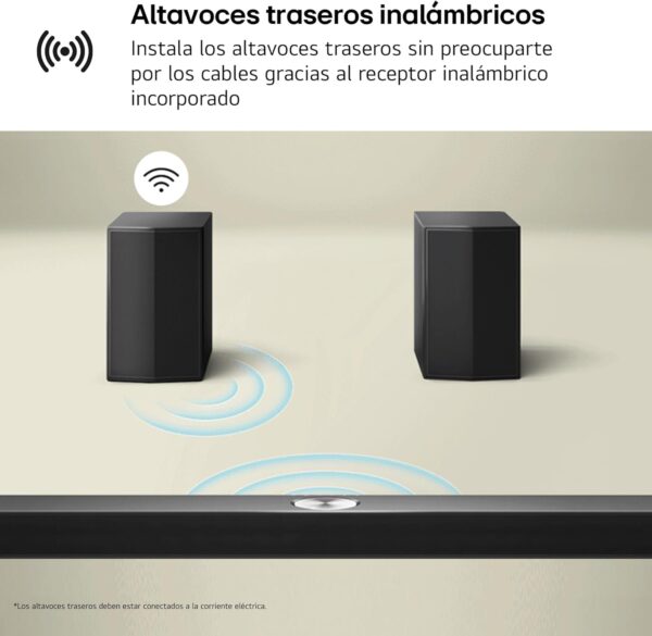 LG S70TR - Barra de Sonido Inteligente, 500W Potencia y 5.1.1 Canales, Altavoces Dobles Traseros Inalámbricos, Sonido Envolvente Dolby Atmos y DTS:X, Hi-Res 24bits/96kHz - Image 12