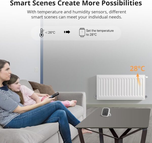 SONOFF Cabezal Termostático Inteligente Zigbee para Válvula Termostática de Radiador 4pcs. Regulador de Temperatura, Pantalla LED, Requiere Zigbee 3.0 Hub. Control por Voz, Alexa y Google - Image 4
