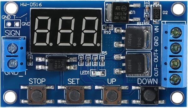 Módulo De Temporizador DC 5V-36V, Interruptor De Temporizador De Retardo De Ciclo De Disparo, Módulo De Relé De Encendido/Apagado con Pantalla LED para Control del Hogar Inteligente - Image 6