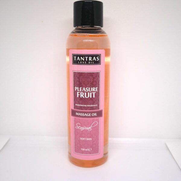 Tantras Love Aceite de Masaje Relajante con Feromonas Placer Sensual Frutas Piel Suave - Aceite de Masaje Corporal Comestible - Calmante, Sin Manchas Aromaterapia eroticos 150 ml (Pleasure Fruits)