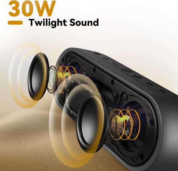 Tribit Altavoz Bluetooth Portátil XSound Plus 2, Altavoz inalámbrico de 30 W con XBass, Tiempo de reproducción de 24 Horas (con XBass Apagado), Sonido estéreo, micrófono Incorporado y Bluetooth 5.3 - Image 2