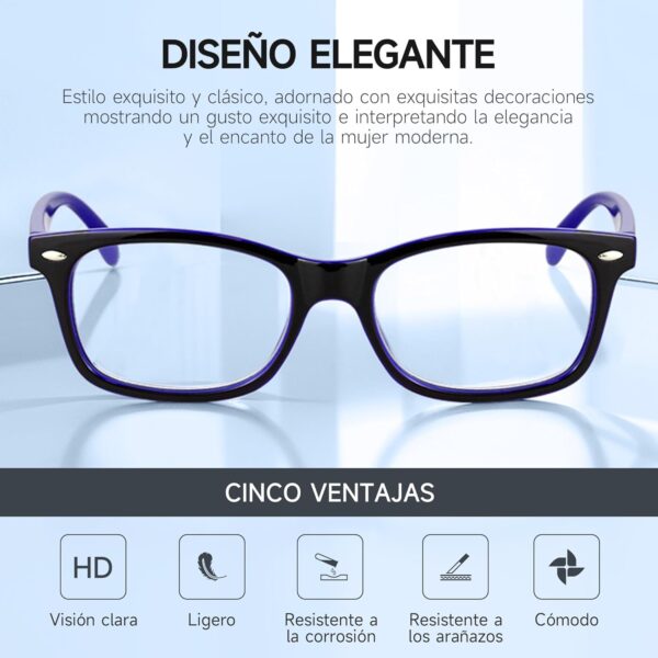 NEW VISION Gafas Presbicia Hombre, Gafas Lectura Iman, Estilo CláSico, Marcos Ligeros, ProteccióN UV400 Gafas De Lectura, Gafas Para Ordenador Hombre Mujer NV056(+1.50,Violeta) - Image 5