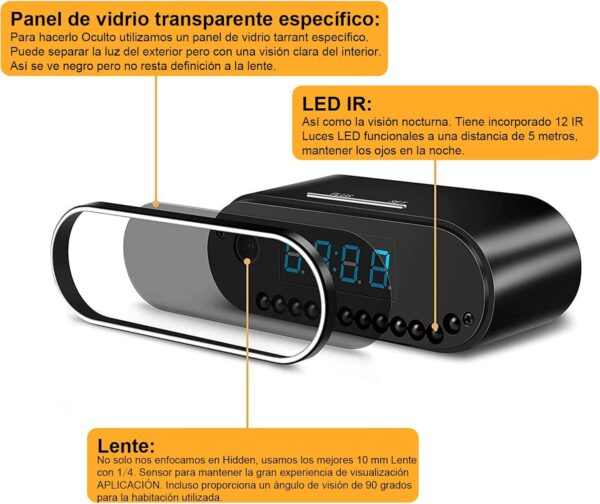 Camara Espia 1080P Mini Camara Espia Oculta Wifi Camufladas para Ver En El Movil Micro Camara Vigilancia Wifi Interior Camaras de Vigilancia sin Cables Spy Cam Vision Nocturna Deteccion de Movimiento - Image 2
