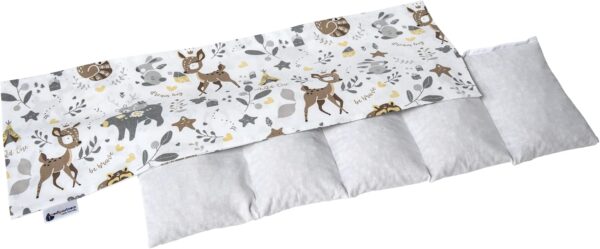 Medi Partners Almohadilla térmica hueso de cereza 60x20cm 800g 100% Algodón 5 cámaras Grande Terapias de frío Funda Extraíble (Ciervo)