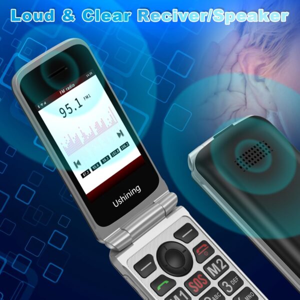 4G Telefono Movil Libres para Mayores, Telefonos Moviles Teclas Grandes con Tapa, Gran Pantalla de 2,8" + 1,77, SOS Notruftaste, Movil Basico Gente Mayor Dual SIM con 1200mAh Akku, Ladestation(Negro) - Image 8