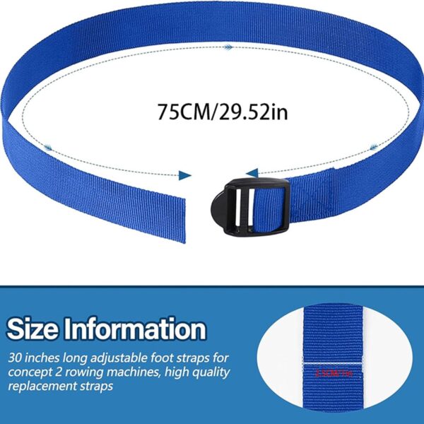 Correas para pedales elípticos,Correas para pies para máquinas de remo - 2 correas para los pies de fijación del pedal de la máquina de remo | Correas elípticas para pies para correas de pedales de má - Image 5