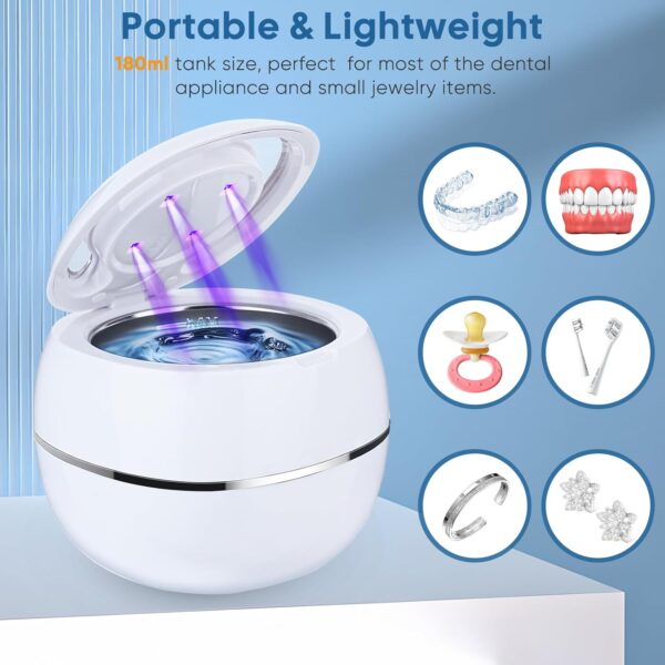 Coikes Limpiador Ultrasonidos Dental Limpieza 42KHz Limpiador Ultrasónico UV para Dentaduras Postizas, Alineador, Retenedor Joyería De La Máquina De Limpieza Para Joyas y Todos los Aparatos Dentales - Image 7