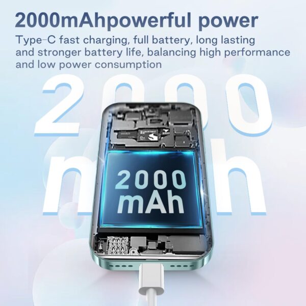 ZOKOE P60pro Mini teléfono Celular teléfono Inteligente para niños Pantalla de 3 Pulgadas 2000 mAh 2GB RAM 16GB ROM 2.0+5.0MP desbloqueo Facial 4G sin Contrato teléfono (Verde) - Image 8