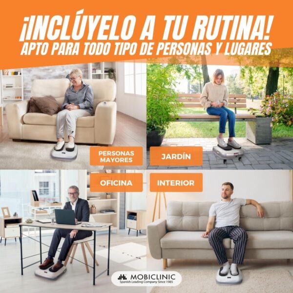 Mobiclinic, Ejercitador de piernas, Eléctrico, LegFit, Marca Española, Gimnasia pasiva, Andar Sentado, para Mayores, para Jóvenes, con Mando a Distancia, Velocidad Regulable - Image 7