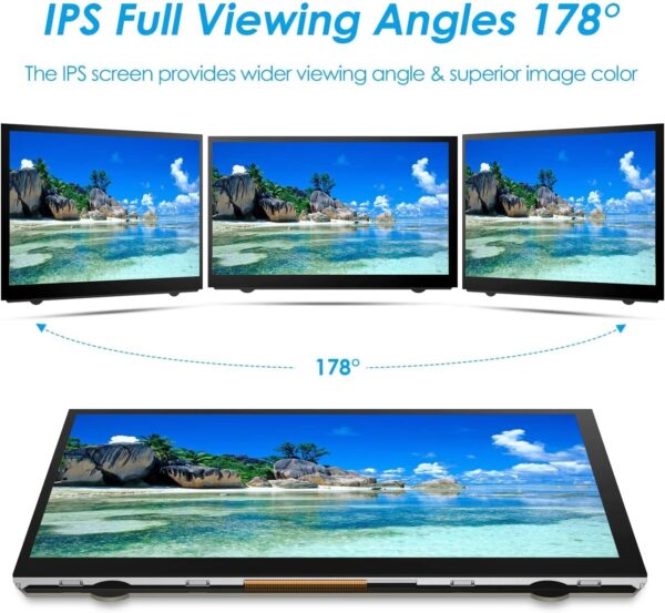 HMTECH Pantalla Raspberry Pi de 7 Pulgadas 800x480 HDMI Monitor portátil Pantalla LCD IPS para Raspberry Pi 4/3/2/Zero/B/B+ Win10/8/7 (No táctil) - Image 2