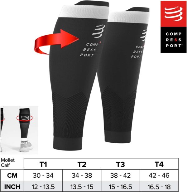 Compressport R2V2 - Manga de compresión para las pantorrillas - Protección muscular, rendimiento y recuperación para el deporte - Ultraligero y anti-fatiga - Correr, Ciclismo, Trail y Triatlón - Image 4