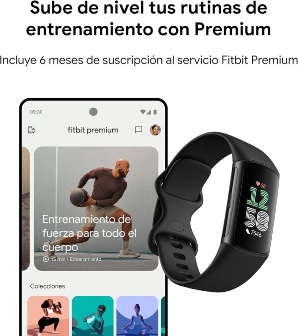 Google Fitbit Charge 6 Pulsera de actividad con 6 meses de suscripción al servicio Premium incluidos, 7 días de batería, Google Wallet y Google Maps - Image 7