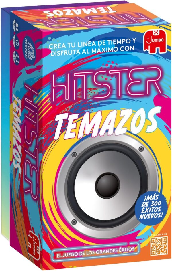 Hitster Temazos - Juego de Mesa adulto, Juego de Cartas con 300 Éxitos Musicales, de 2 a 10 Jugadores +16, App gratuita