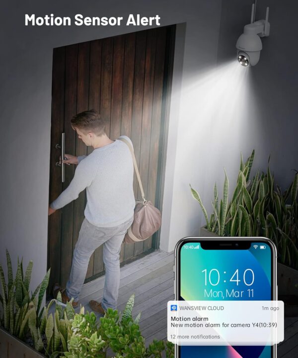 GALAYOU Camara Vigilancia WiFi Exterior - 2K Camaras IP Vigilancia Domicilio 360° con Visión Nocturna en Color, Alerta de Movimiento, 24/7 Grabación en Tarjeta SD, IP65, Compatible Alexa - Image 6