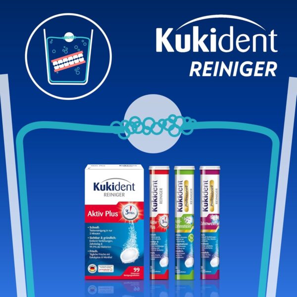 Kukident Crema adhesiva profesional Med + manzanilla – Adhesivo para dentaduras postizas – Sujeción fuerte, protección extra de encías – 1 x 40 g - Image 4
