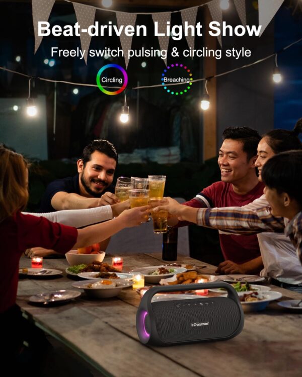 Tronsmart Altavoz Bluetooth Potente 50W con Sonido Estéreo, Bluetooth 5.3, Waterproof IPX6, 15H de Reproducción, Altavoz Portátil inalámbrica con Powerbank y NFC para Hogar, Fiesta, Viaje - Image 4