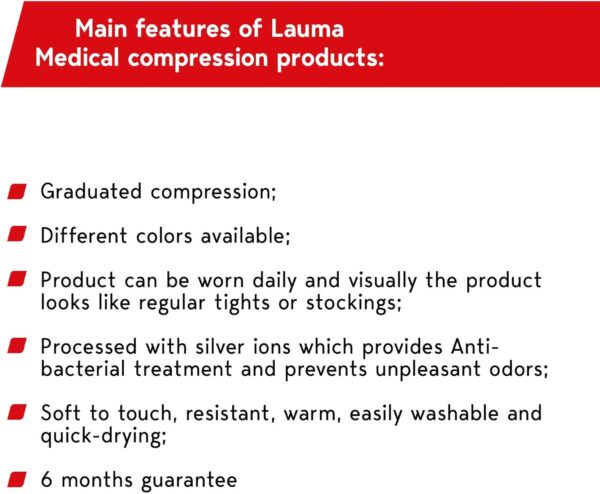 Lauma Medical, 23-32 mmHg Medias de compresión médica de clase 2 con rayas de encaje, venas varicosas, a menudo hinchazón en las piernas, dolor en las pantorrillas y los pies ( - Image 7