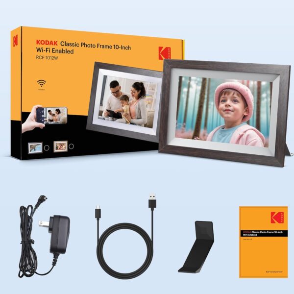 KODAK Marco de Fotos Digital WiFi 10.1 Pulgadas, Memoria Incorporada 32GB, Pantalla Táctil para HD 1280x800 IPS, Soporte Multilingüe, Rotación Automática, Compartir Instantáneamente Fotos y Videos - Image 8
