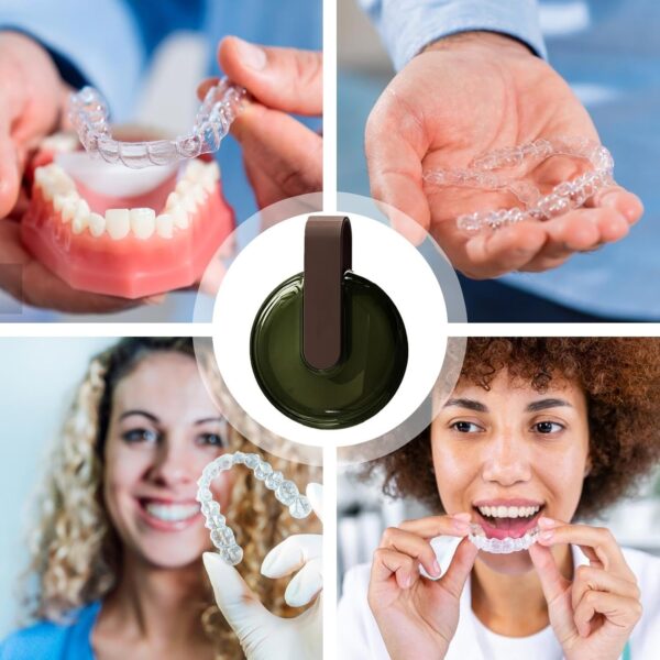 Estuche alineador, Estuche retenedor - Estuche de viaje con cordón transparente para retenedor | Estuche protector bucal de gran capacidad, caja para dentaduras postizas herméticamente sellada para - Image 4