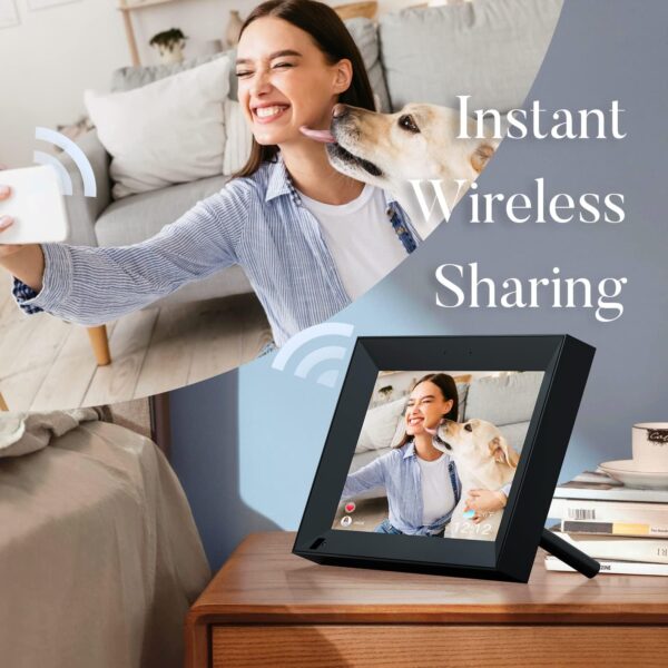 Marcos Fotos Digitales de 10.1 Inch Hyjoy con WiFi, Pantalla táctil de Alta definición IPS, Sensor de luz, rotación automática y aplicación móvil AiMOR para gestionar Fotos y Videos - Image 2