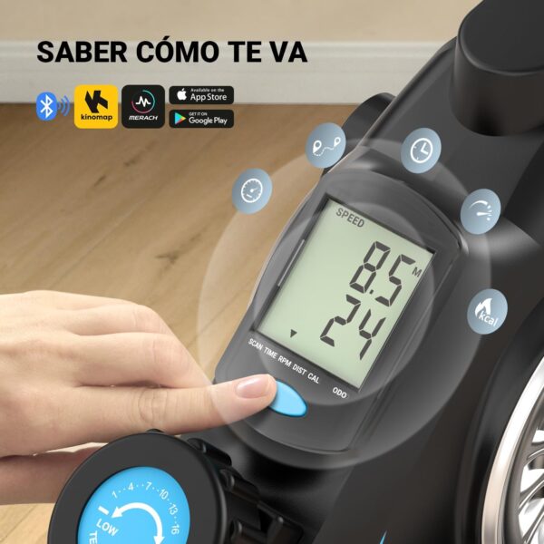 MERACH Pedaleador, Mini Bicicleta Estática con 2 Bandas de Resistencia, Pedales Estaticos Personas Mayores con Tapete Antideslizante, Dispositivo de Ejercicios para el Hogar y la Oficina - Image 7