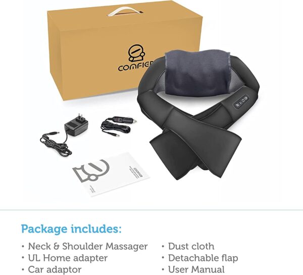 Comfier Masajeador de Cuello y Hombros, Shiatsu Masajeador Cervical y Espalda con Función de Calor, Masajeador Eléctrico para Relajación en Casa, Oficina,Regalos para Hombres y - Image 9