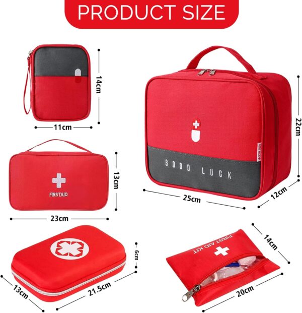 TAVADA 5pcs Botiquín de Primeros Auxilios,Bolsa Médica Vacio,Primeros Auxilios Portátil Bolsa,Kit de Primeros Auxilios,para Hogar,Oficina,Viajes,Camping Gran Capacidad Bolsa de Primeros Auxilios - Image 5