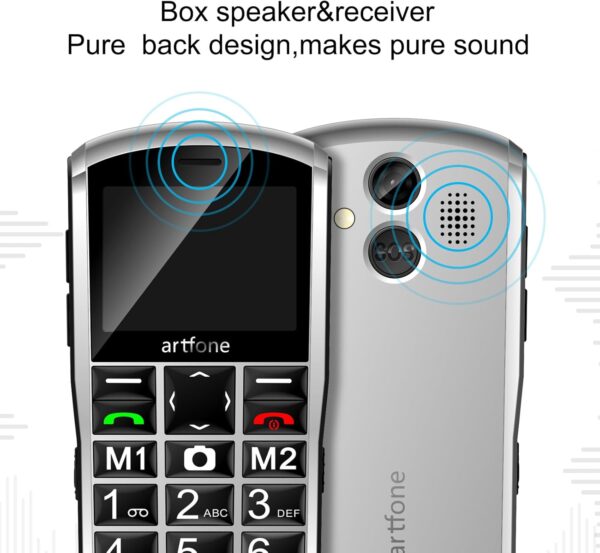 artfone 4G Volte Teléfono Móvil para Personas Mayores Teclas Grandespara Mayores, Senior Móviles con SOS Botón, 2.4 Pulgadas, con una Base de Carga, Fácil de Usar para Ancianos - Image 5