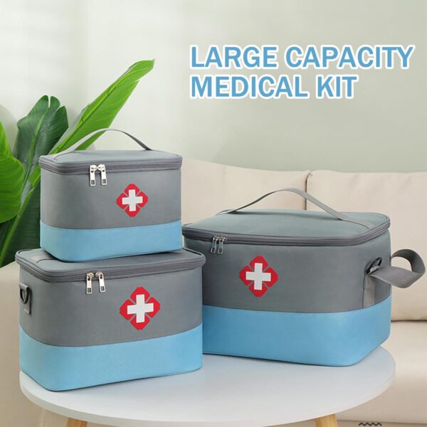 Qaestuan Botiquín de Primeros Auxilios, Portátil Bolsa Botiquin Vacia, Impermeable Botiquin de Primeros Auxilios Viaje, Bolsa de Medicina, para Hogar, Oficina, Deportes, Viajes, Senderismo, Camping - Image 5