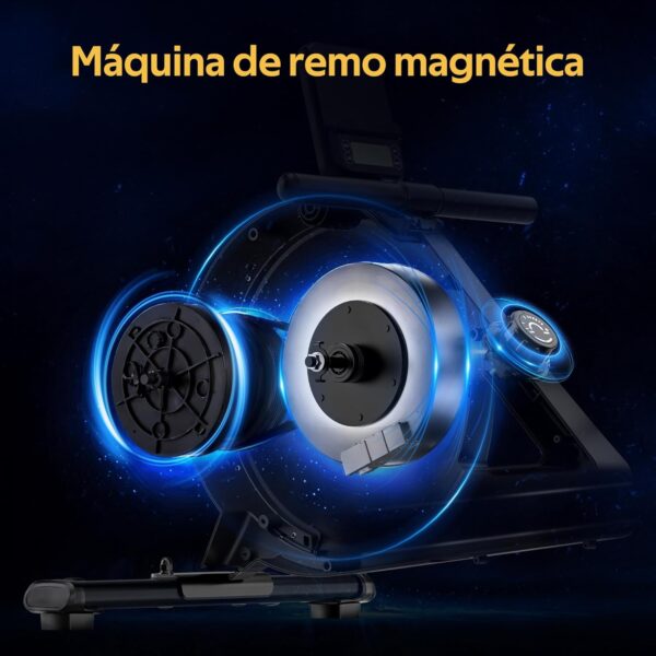 Máquina de Remo LABGREY Magnética Bluetooth para Casa, Compatible con App, Rieles de Aleación, Silenciosa y Estable, Soporta hasta 158 kg, Ideal para Entrenamiento Cardio en el Hogar - Image 6