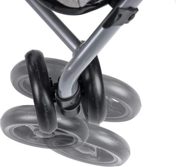 Carlett -Carro de la Compra, Carrito Plegable para Supermercado, de 4 Ruedas Resistentes a la Lluvia y Gran Capacidad de 25kg, Bolsa Principal 53L, Bolsa Térmica 9L – Modelo Clasic Duo, Color Negro - Image 7