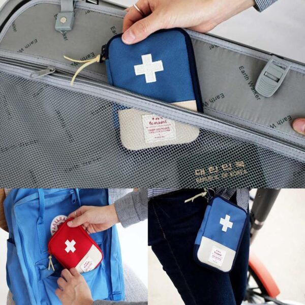 2 Piezas Mini Kit Bolsa Primeros Auxilios, Bolsa Médica Vacio, para Exteriores, Viajes, Camping ( Los Medicamentos no Están Incluidos) - Image 4