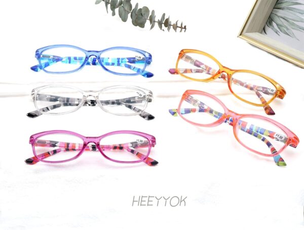 HEEYYOK Gafas de Lectura Mujer con Visión Ultra Nítida Especiales para Lectura.Montura Ligera, con estampado de flores - Image 6