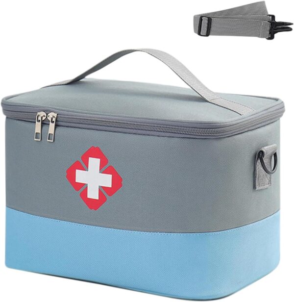 Qaestuan Botiquín de Primeros Auxilios, Portátil Bolsa Botiquin Vacia, Impermeable Botiquin de Primeros Auxilios Viaje, Bolsa de Medicina, para Hogar, Oficina, Deportes, Viajes, Senderismo, Camping