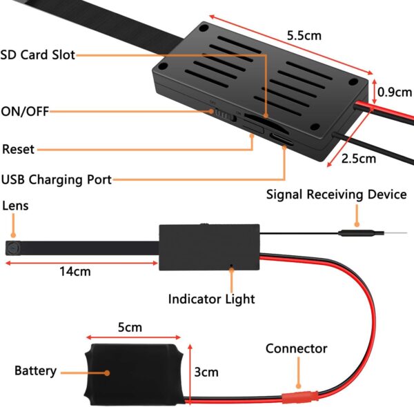 Mini cámara espía de vigilancia, 4K / 1080P HD WiFi Cámara Oculta inalámbrica portátil DIY con detección de Movimiento - Image 3