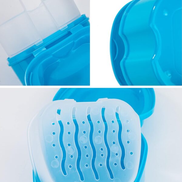 Caja de Dentadura Postiza Caja de Baño Estuche para Dentadura con Colador para Dientes Falsos Almacenamiento Remojo Limpieza - Image 6
