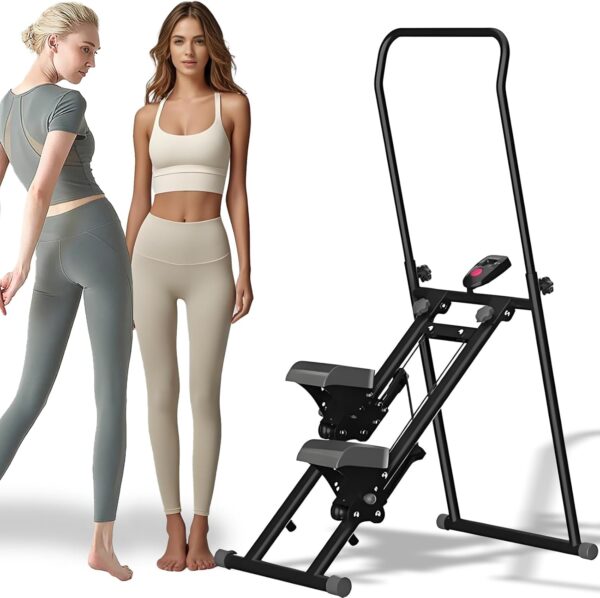 Nuevo Escalador De Escalera Vertical Plegable, Máquina De Escalada De Escalones De Entrenamiento De Cuerpo Completo con Pantalla LCD, Altura De ángulo Ajustable, Escalón De Fitness De 330 Libras