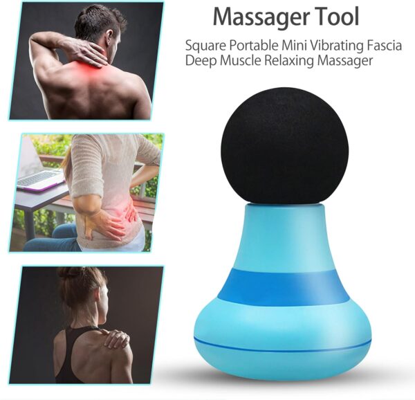 AEVEONE Mini varita masajeadora eléctrica de mano de 2 x 4.5 pulgadas, potente modos de vibración de 6 velocidades, mano inalámbrica y portátil, adecuada para masaje de hombros, cuello y espalda, - Image 4