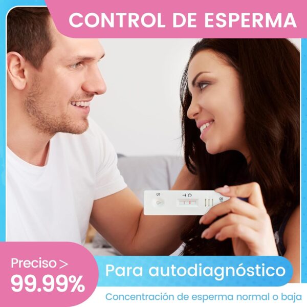 Accufast Test de Fertilidad Masculina | Prueba de Esperma - Prueba de Fertilidad Masculina en Casa | Indica Recuento de Espermatozoides Normal o Bajo | Resultado rápido privado preciso en casa - Image 2