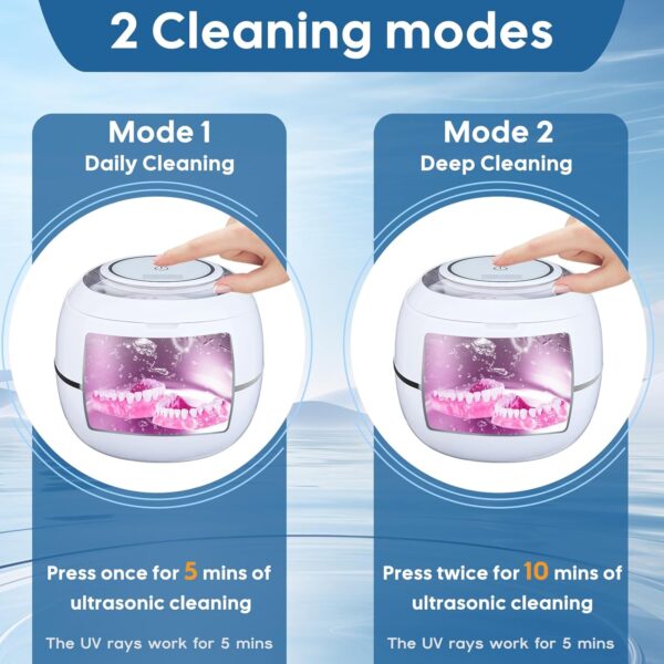 Coikes Limpiador Ultrasonidos Dental Limpieza 42KHz Limpiador Ultrasónico UV para Dentaduras Postizas, Alineador, Retenedor Joyería De La Máquina De Limpieza Para Joyas y Todos los Aparatos Dentales - Image 3