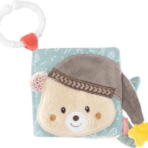 Fehn Libro blandito Bruno – libro táctil de tela con motivos de animales – libro juguete de tela para colgar en cochecitos y sillas de coche – libro crepitante para bebés y niños mayores de 0 meses