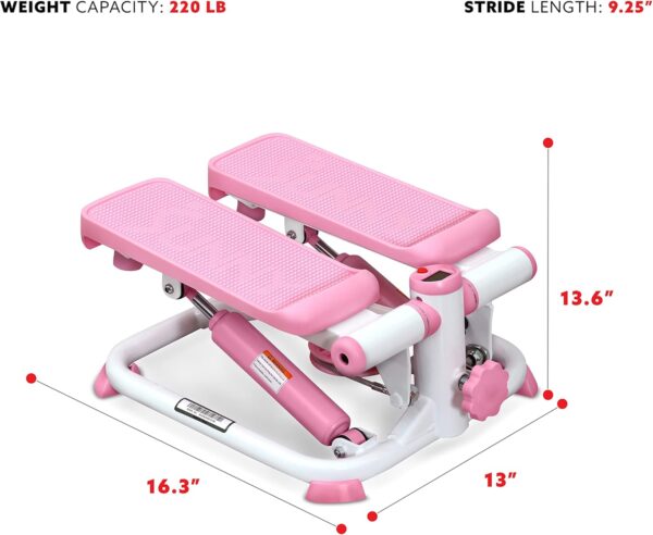 Sunny Health & Fitness Máquina de Pasos Rosa de Cuerpo Total - P2000 - Image 4